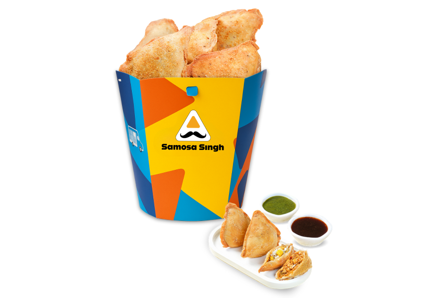 Cheesy Samosa Bucket (10 Pcs) - 5 Cheese Corn & 5 Cheese Chilli